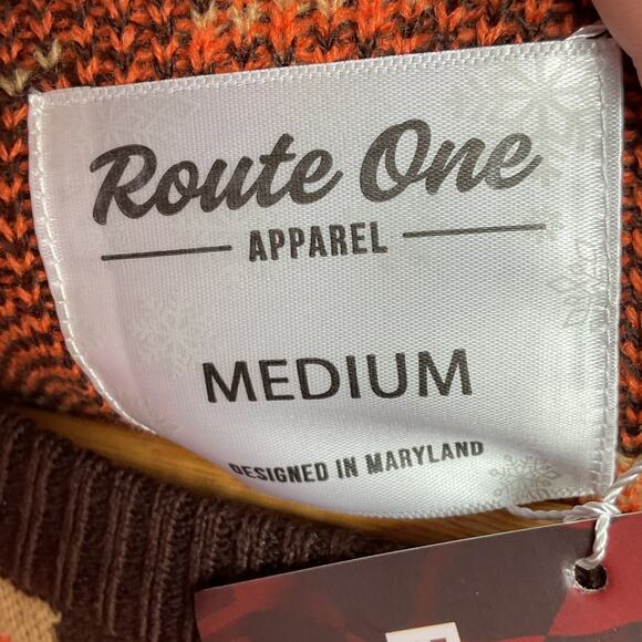 Route One Apparel Maryland Utz Crab Chips Christmas Sweater Medium NWT - Picture 7 of 11